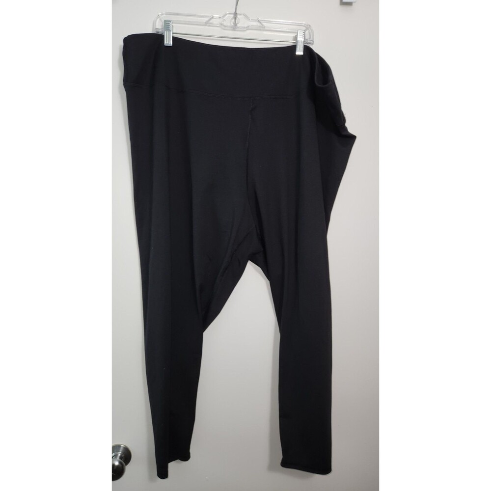 Maurices Womens Sz 4X Black Capri Cropped Leggings Stretch Casual Lounge Layerin